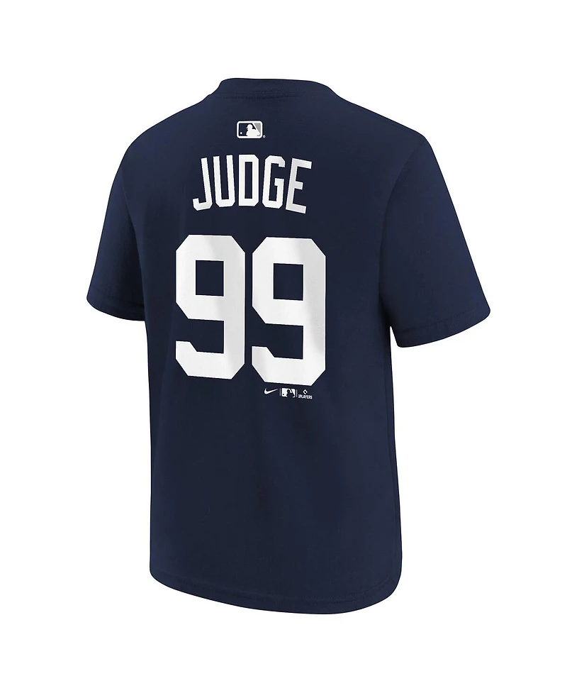 Nike Big Boys and Girls Aaron Judge Navy New York Yankees Name Number T-Shirt