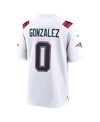 Nike Men's Christian Gonzalez White New England Patriots Game Jersey