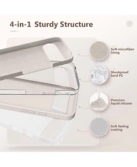 Gonez for Google Pixel 10/Pixel 10 Pro Case, Liquid Silicone Case with Screen Protector, Full Body Protective Cover, Shockproof Phone Cover