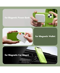 Gonez Magnetic for iPhone 15 Case Anti-Scratch Microfiber Lining Shockproof Protective Silicone Phone Cover