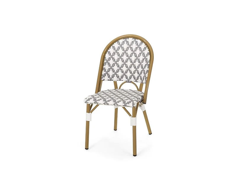 sumyeg French Style Outdoor Rattan Chairs with Lightweight Aluminum Frame