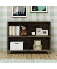 Max and Lily Bookshelf, 4 Shelves Bookcase, Solid Wood Bookshelves for Bedroom