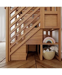 Max and Lily Twin over Staircase Bunk Bed with Storage Drawers