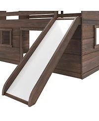 Max and Lily Farmhouse Twin Low Loft with Slide