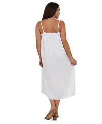 24seven Comfort Apparel Women's Spaghetti Strap A Line Dress