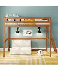 Max and Lily Classic Twin High Loft with Ladder on End