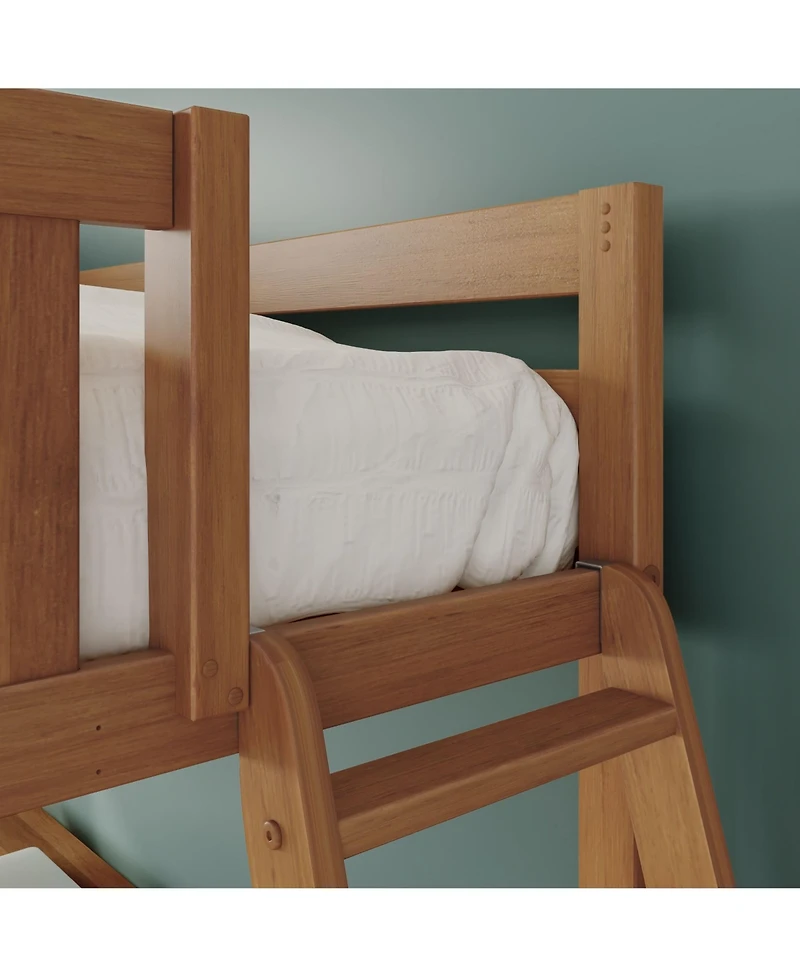 Max and Lily Classic Full High Loft with Wraparound Desk