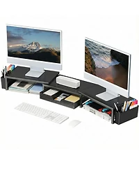 Gnuadz Monitor Stand Riser Drawer Pen Holder Metal Desk Organizer