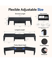 Gnuadz Monitor Stand Riser Desk Organizer Drawer Shelf