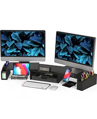 Gnuadz Desk Dual Monitor Stand Riser Drawer desktop organizer