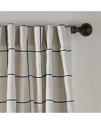 Elrene Home Fashions Brighton Windowpane Plaid Blackout Window Curtain Panel