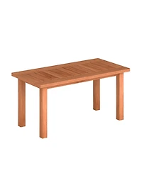 Slickblue Patio Coffee Table with Slatted Surface for Outdoor Spaces