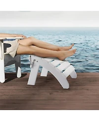 Gouun Foldable Hdpe Adirondack Ottoman for Outdoor Patio Seating