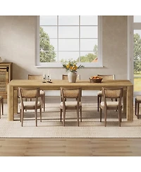 Tribesigns 78.7-Inch Long Dining Table for 6-8, Large Farmhouse Kitchen Table with Rounded Edges for Kitchen and Dining and Living Room