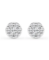 Forever Grown Diamonds Lab-Created Diamond Cluster Stud Earrings (1 ct. t.w.) in Sterling Silver