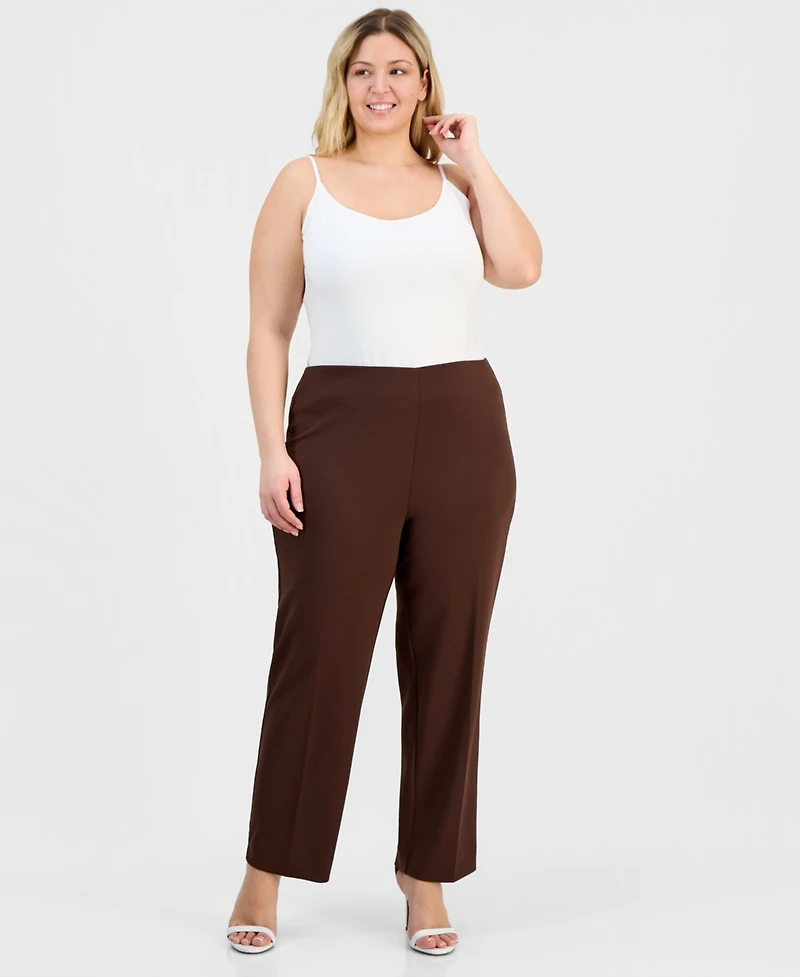Anne Klein Plus Hollywood Slim-Fit Ankle Pants