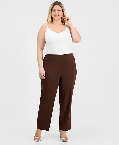 Anne Klein Plus Hollywood Slim-Fit Ankle Pants