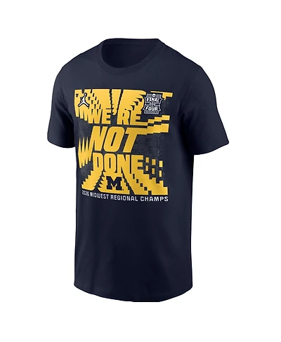 Jordan Men's Navy Michigan Wolverines 2026 Ncaa Basketball Tournament March Madness Final Four Locker Room T-Shirt