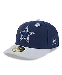 New Era Men's Navy/Silver Dallas Cowboys 2026 Nfl Draft Pre-Curved 59FIFTY Fitted Hat