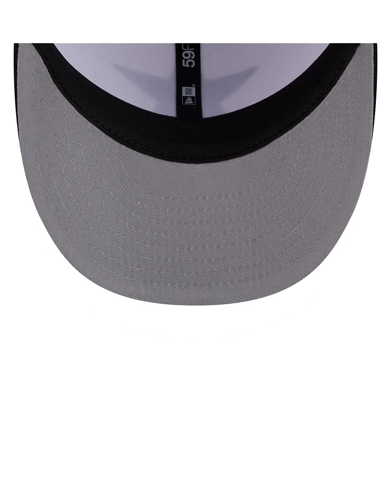 New Era Men's White/Black Dallas Cowboys 2026 Nfl Draft Pre-Curved 59FIFTY Fitted Hat