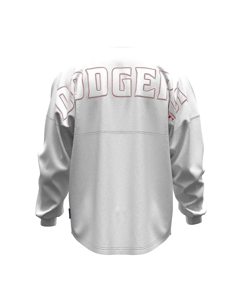 Fanatics Women's White Los Angeles Dodgers Baseball Stitch Spirit Jersey Long Sleeve T-Shirt