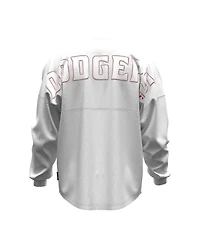 Fanatics Women's White Los Angeles Dodgers Baseball Stitch Spirit Jersey Long Sleeve T-Shirt