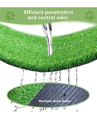 Aronkl Dog Grass Pad Artificial Potty Training Mat Indoor Outdoor Easy Clean