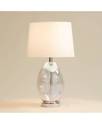 360 Lighting Samantha 24 3/4" High Clear Iridescent Glass 3-Way Table Lamp