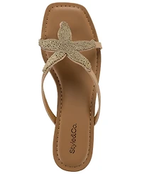 Style & Co Women's Alanaa Starfish Beaded Flat Sandals, Macy's Exclusive