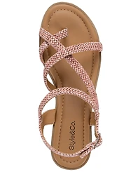 Style & Co Women's Riverr Raffia Flat Sandals, Macy's Exclusive