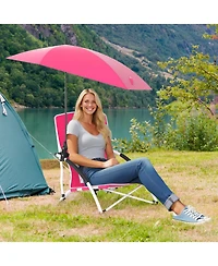 Sugift Two Pack Beach Umbrella Chairs with Adjustable Parasol