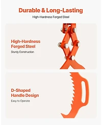 Sugift 28inches Log Lifting Tongs, 2-Claw Steel Grapple, 1100LBS Capacity for Trucks