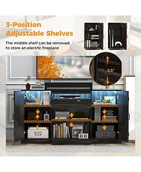 Gouun 59 in Led Tv Stand with 20-Color Ambient Lighting for TVs up to 65