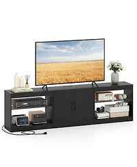 Gouun 77 in Led Entertainment Center with Power Outlets for TVs up to 85