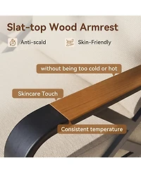 Tribesigns Outdoor Rocking Chair Set, 3PCS Bistro Set with Thick Cushion, Waterproof Patio Chairs Table