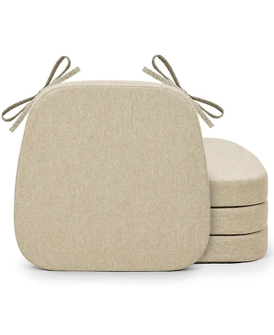 Gnuadz 4PC Kitchen Chair Cushions Non-slip Detachable Straps Machine Washable