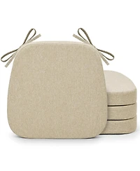 Gnuadz 4PC Kitchen Chair Cushions Non-slip Detachable Straps Machine Washable