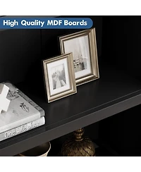 gaomon 71.65" Tall Farmhouse 5-Tier Arched Wooden Bookcase, Display Storage for Home Office