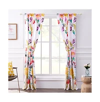 Greenland Home Fashions Watercolor Dream Window Panel Pair 84"