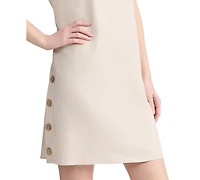 Jones New York Women's Crewneck Linen Mini Dress