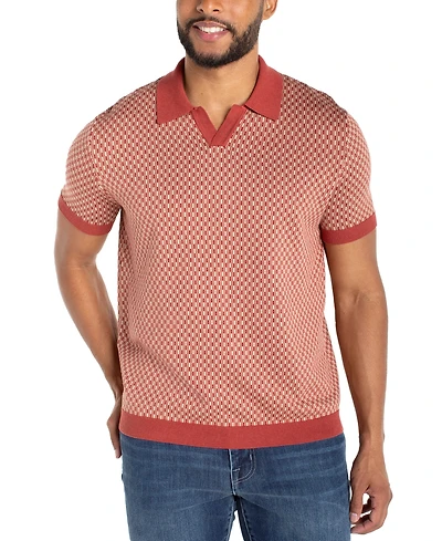 Liverpool Los Angeles Men's Short-Sleeve Johnny Collar Polo Sweater