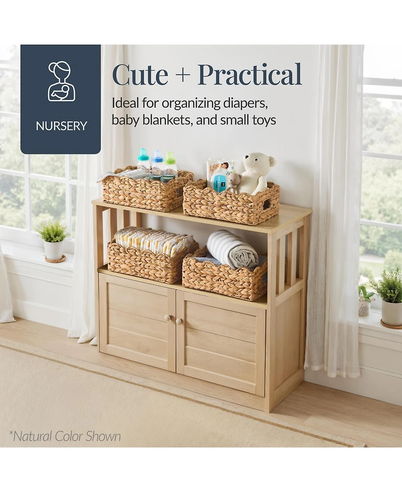 Best Choice Products Scalloped Shelf Baskets, Woven Storage Bins, 4 Pack