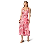 Adrianna Women's V-Neck Midi Dress