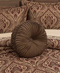 Five Queens Court Odette Tufted Round Decorative Pillow, 15" x 15"