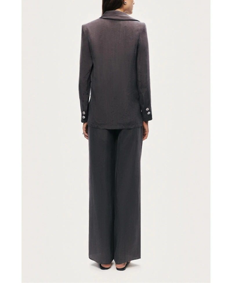 Nocturne Women's Asymmetrical Draped Tailored Jacket