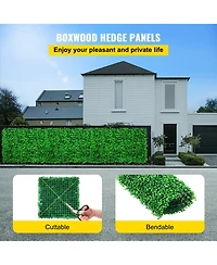Sugift Artificial Boxwood Hedge Panels Set of 6, 20" x 20", for Outdoor/Indoor Decor