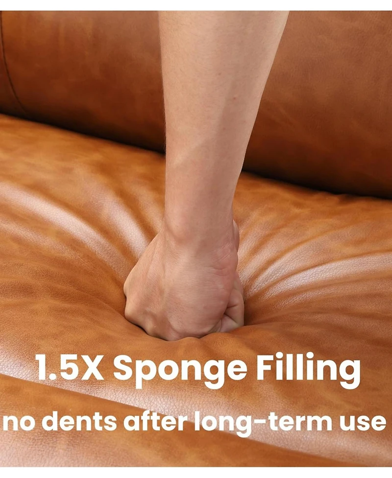 gaomon 22" Rocker Recliner Chair, Lazy Boy Recliner Chair with 1.5X Sponge Filling, Pu Leather Swivel Recliner with Side Pockets and Cup Holders