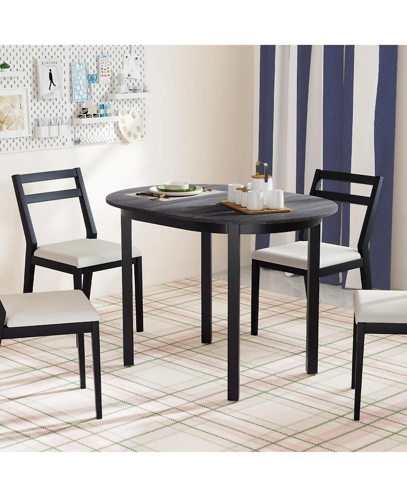 Gouun 43 in Rectangular Wooden Dining Table with Rubber Wood Legs