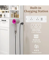 Sugift Vanity Set with Mirror and 3 Lighting Modes and Adjustable Brightness