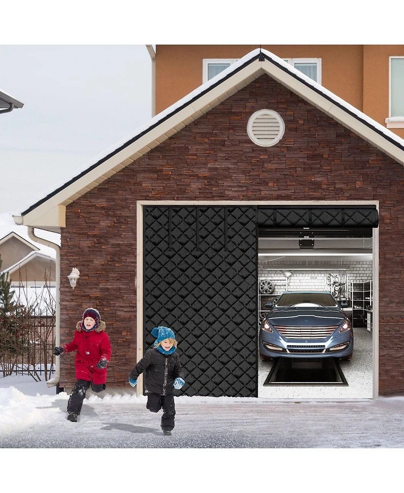 Sugift Garage Door Screen for Winter, 8x7FT, Insulated Thermal Curtain for Garage